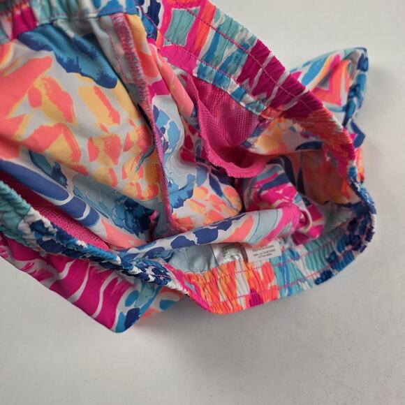 Lilly Pulitzer Shorts Womens Medium Multicolor Nylon Tropical Print Running - Picture 10 of 11